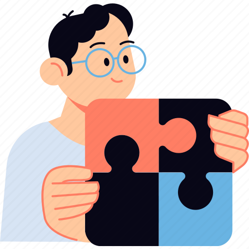 Puzzle, game, solution, business, marketing, jigsaw, consulting illustration - Download on Iconfinder
