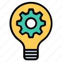 idea, innovation, lightbulb, mind, think