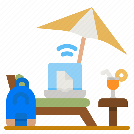 Computer, digital, nomad, vacation, freelance icon - Download on Iconfinder