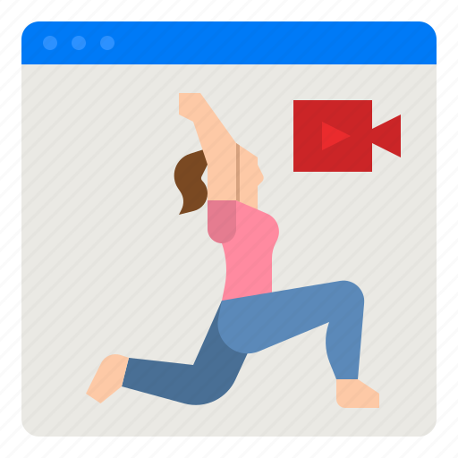 Yoga, online, exercise, meditation, wellness icon - Download on Iconfinder