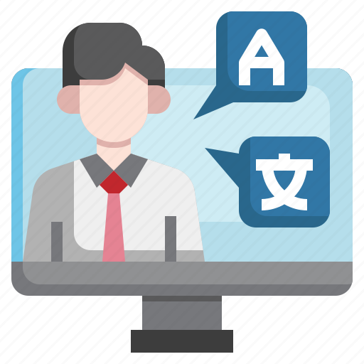 Online, language, teacher, professions, jobs, course, education icon - Download on Iconfinder
