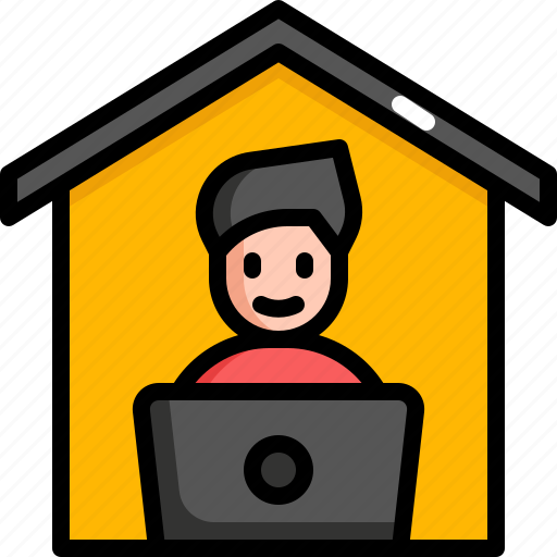 Home, digital, nomad, freelancer, work, remote, working icon - Download on Iconfinder
