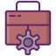 automation, briefcase, business, gear 