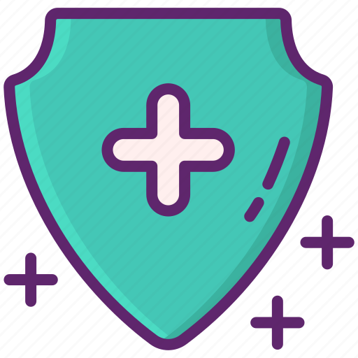 Plus, safety, security, shield icon - Download on Iconfinder