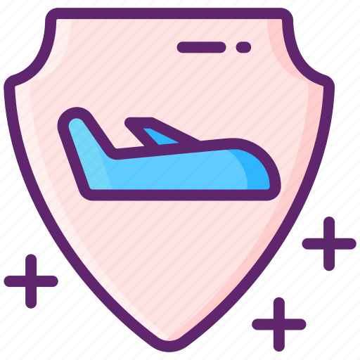 Insurance, plane, shield, travel icon - Download on Iconfinder