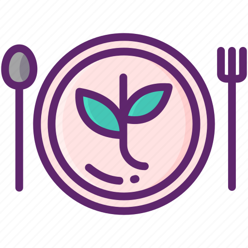 Plant, plate, vegan, vegetables icon - Download on Iconfinder