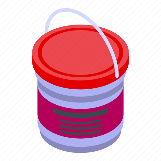 Bucket, paint, digital, printing, isometric icon - Download on Iconfinder