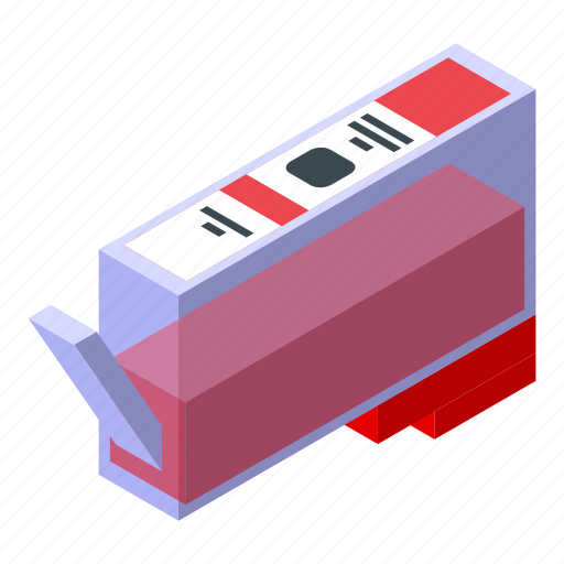 Printing, cartridge, isometric icon - Download on Iconfinder