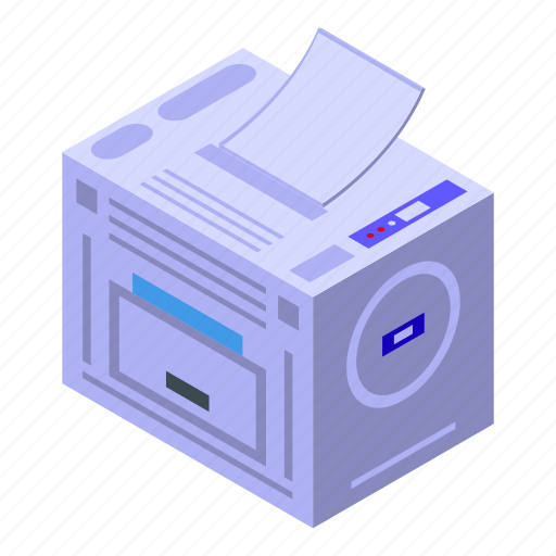 Polygraph, digital, printing, isometric icon - Download on Iconfinder