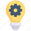 business, digital, gear in bulb, idea, online, service, technology 