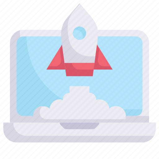 Business, digital, laptop, online, service, startup rocket lunch, technology icon - Download on Iconfinder