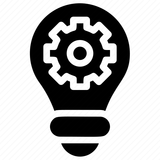 Business, digital, gear in bulb, idea, online, service, technology icon - Download on Iconfinder