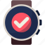 smartwatch, smart, watch, device, ultra, charge, check, accept, tick 