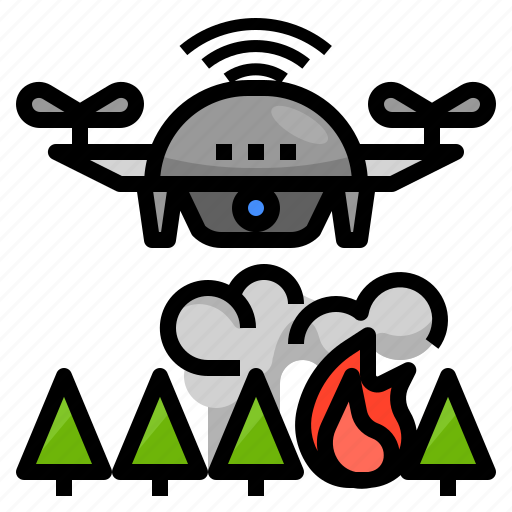 Drone, forest, iot, flame, sensor, technology, digital transformation icon - Download on Iconfinder