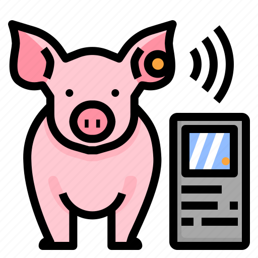 Livestock, tracking, iot, pig, monitoring, identification, technology icon - Download on Iconfinder