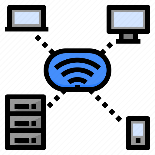 Wireless, network, technology, connected, devices, internet, connection icon - Download on Iconfinder