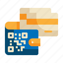 credit, card, qr, code, scan, digital, payment, currency, wallet icon