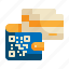 credit, card, qr, code, scan, digital, payment, currency, wallet icon 