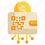 digital, qr, code, money, coin, currency, cash, banking, wallet icon 