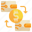 exchange, money, digital, payment, banking, cash, currency, wallet icon 