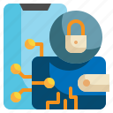 lock, key, digital, security, protection, locked, safety, wallet icon