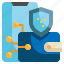 protection, secure, digital, shield, security, locked, protect, wallet icon 