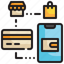 digital, shopping, store, shop, money, ecommerce, business, wallet icon