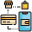 digital, shopping, store, shop, money, ecommerce, business, wallet icon 