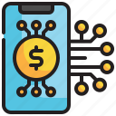 mobile, digital, app, technology, wallet icon