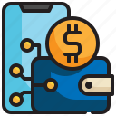 money, coin, digital, app, currency, payment, wallet icon, cash