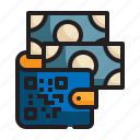 money, digital, qr, scan, cash, currency, payment, wallet icon