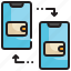 transfer, data, money, digital, currency, payment, cash, wallet icon 