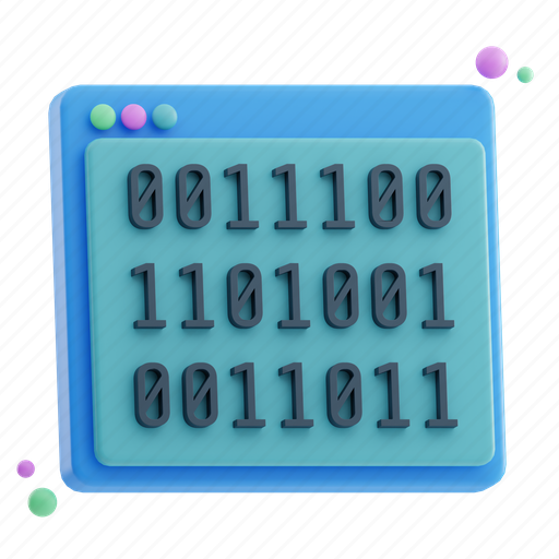 Digitalization, binary, computer, coding, data, digital, programming 3D illustration - Download on Iconfinder