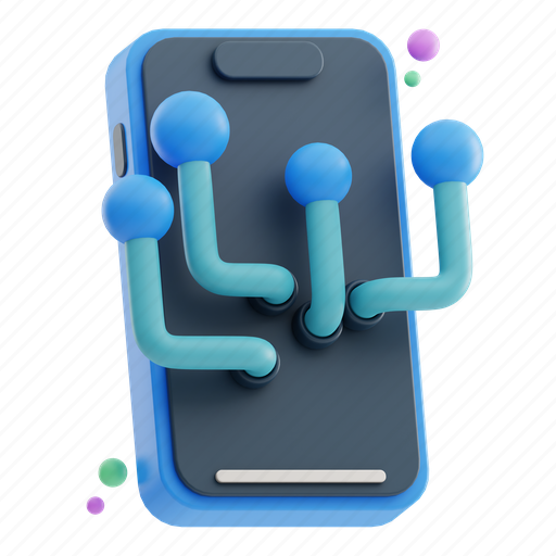 Digitalization, phone, contact, call, telephone, mobile, chip 3D illustration - Download on Iconfinder