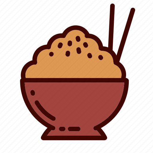 Bowl, breakfast, brown, dinner, food, restaurant, rice icon - Download on Iconfinder