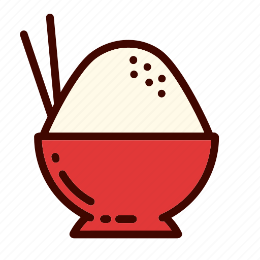 Bowl, breakfast, dinner, food, restaurant, rice, white icon - Download on Iconfinder