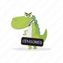 censored, dinosaur, emoji, emoticon, smiley, sticker