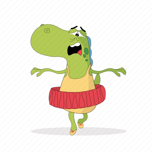 Dancer, dinosaur, emoji, emoticon, smiley, sticker icon - Download on Iconfinder