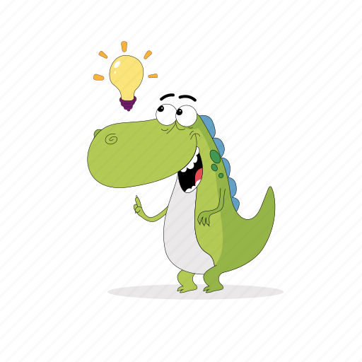 Dinosaur, emoji, emoticon, idea, smiley, sticker, thought icon - Download on Iconfinder