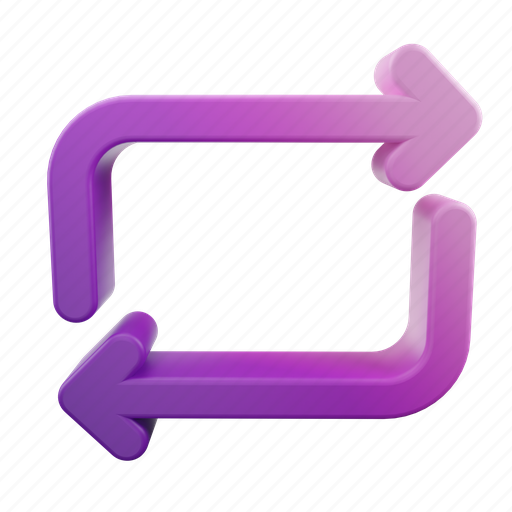 Loop, left, right 3D illustration - Download on Iconfinder
