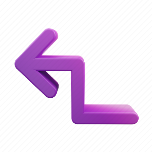 Zigzag, up, left 3D illustration - Download on Iconfinder