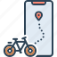 route, mobile, bicycle, app, navigation, direction, journey, trip 