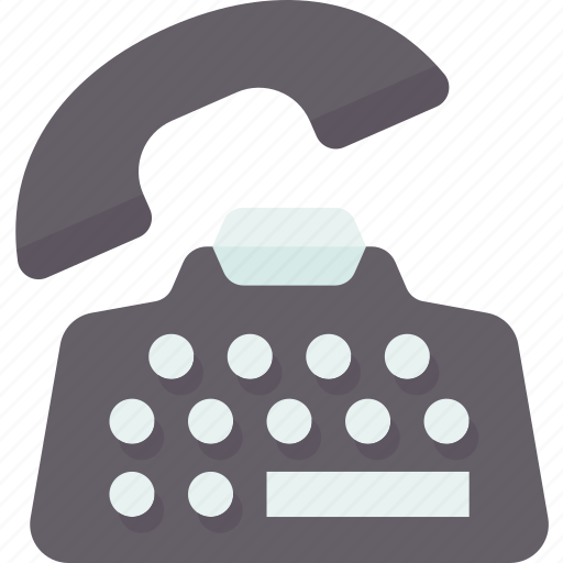 Telephone, type, writer, communication, office icon - Download on Iconfinder