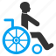 damaged, disable, disabled man, handicap, invalid person, patient chair, wheelchair 
