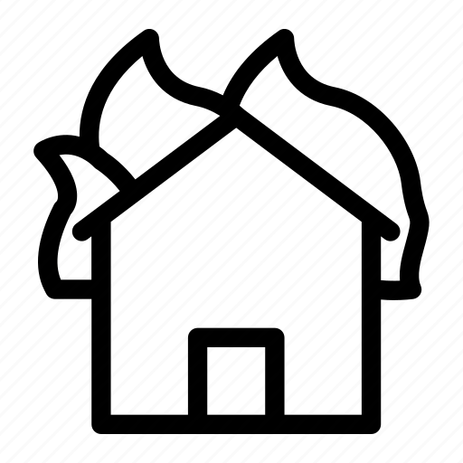 Burn, burning house, fire, flames, home, wildfire icon - Download on Iconfinder