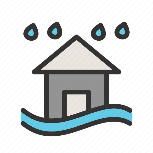 Disaster, flood, heavy, rain, storm, water, weather icon - Download on Iconfinder