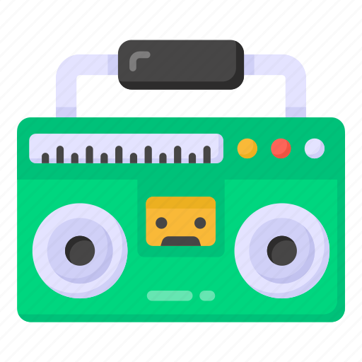 Boombox, stereo, cassette player, cassette recorder, music icon - Download on Iconfinder