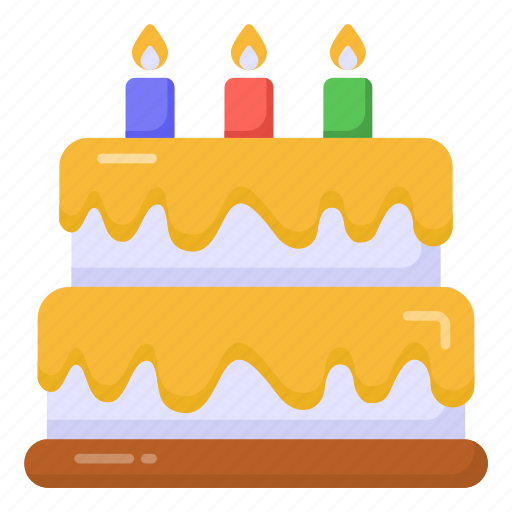 Cake, cream cake, dessert, birthday cake, anniversary cake icon - Download on Iconfinder