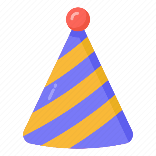 Birthday cap, party cap, cone hat, headgear, headwear icon - Download on Iconfinder