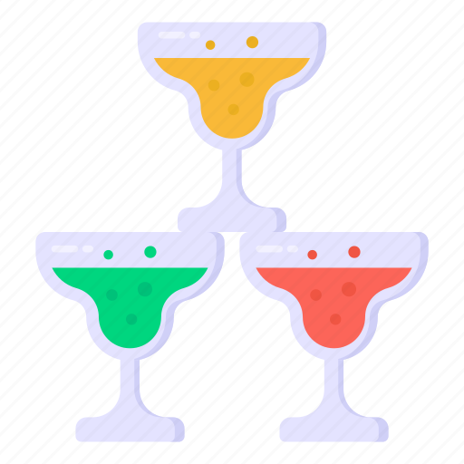 Tower of glasses, wine glasses, alcoholic beverage, drink glasses, alcoholic drinks icon - Download on Iconfinder